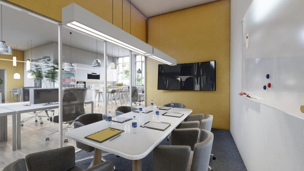 Virtuelle Sanierung und interior design von Büro konferenzraum